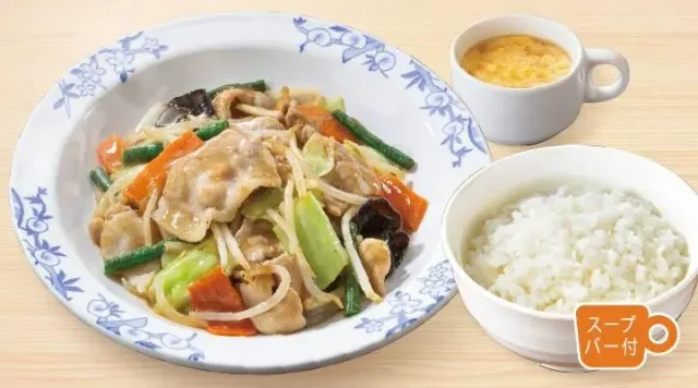 肉野菜炒めごはんセット（バーミヤン）