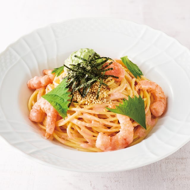 海老とたらこの和風パスタ ~大葉マスカルポーネ~(エクセルシオールカフェ)