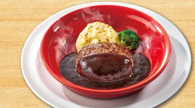 ビーフ100％粗挽き肉厚ステーキ風ハンバーグ（ガスト）