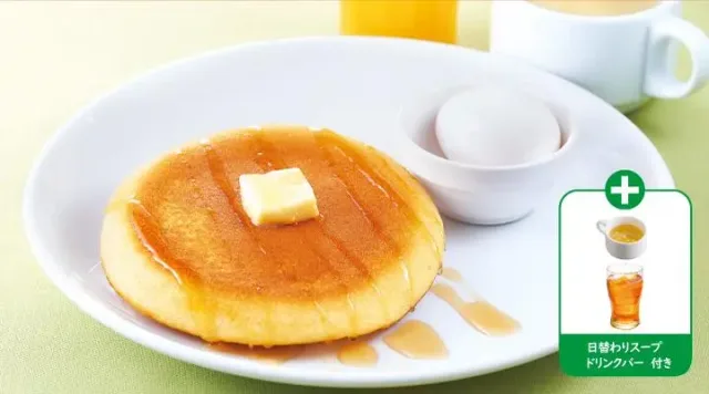 パンケーキ＆ゆで卵セット（ガスト）