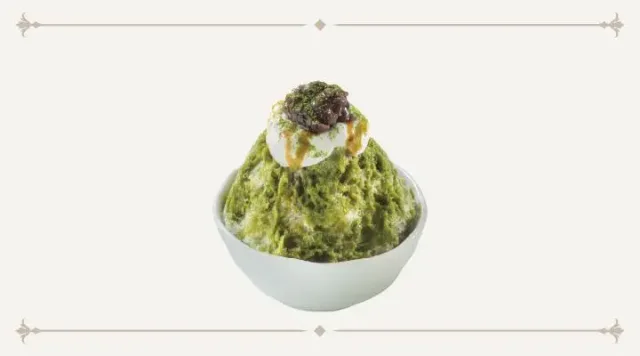 純氷かき氷 ミニ抹茶黒蜜（ガスト）