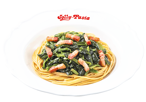 ほうれん草とベーコンのバター醤油（ジョリーパスタ）