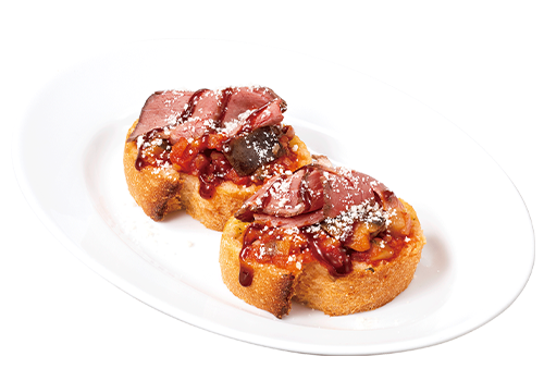 ローストビーフのブルスケッタ（ジョリーパスタ）