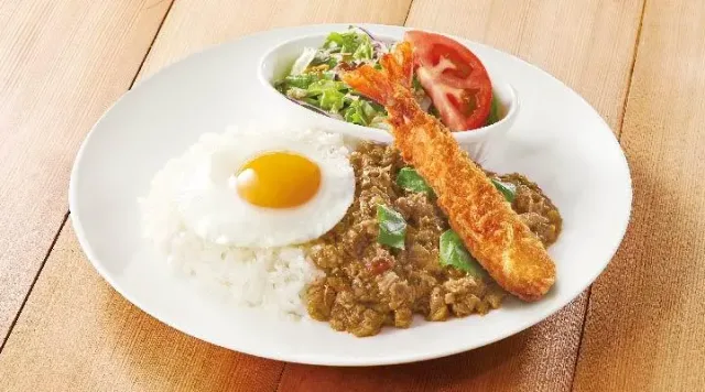 タイ風ガパオライス+海老フライ(ジョナサン)