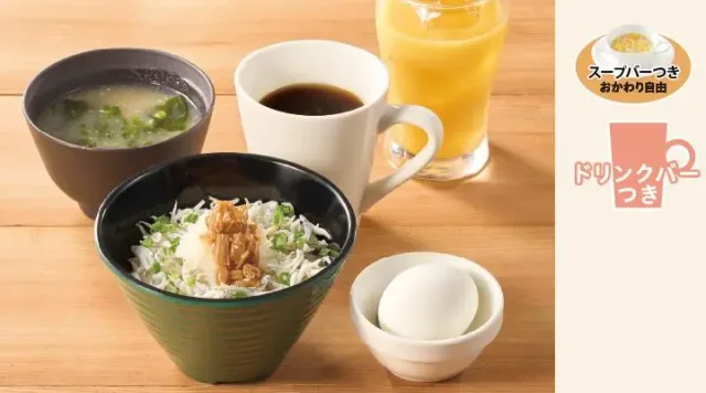 ちいさなしらすおろしごはん&ゆで卵モーニング(ジョナサン)
