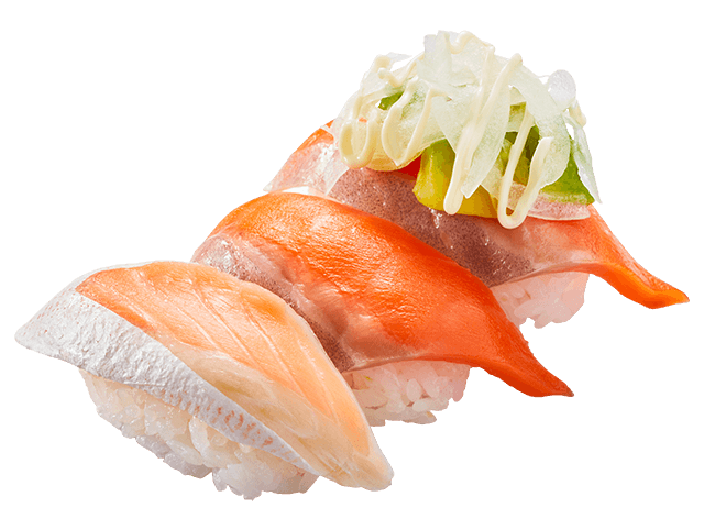 3種のサーモン食べ比べ（かっぱ寿司）