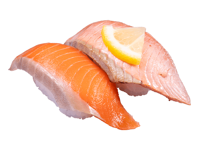 大切りサーモン食べ比べ（かっぱ寿司）