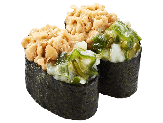 オクラいかめかぶ納豆軍艦（かっぱ寿司）