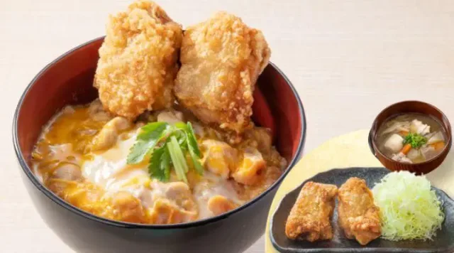 から揚げ親子丼から揚げ・とん汁セット(から好し)