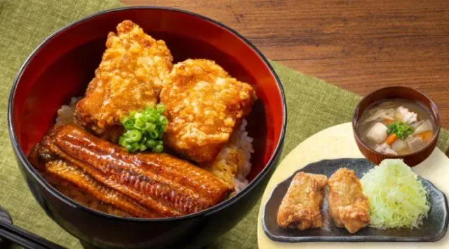 うなから丼&から揚げ・とん汁セット(から好し)