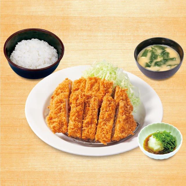 ダブル鬼おろしポン酢ロースかつ定食(松のや)
