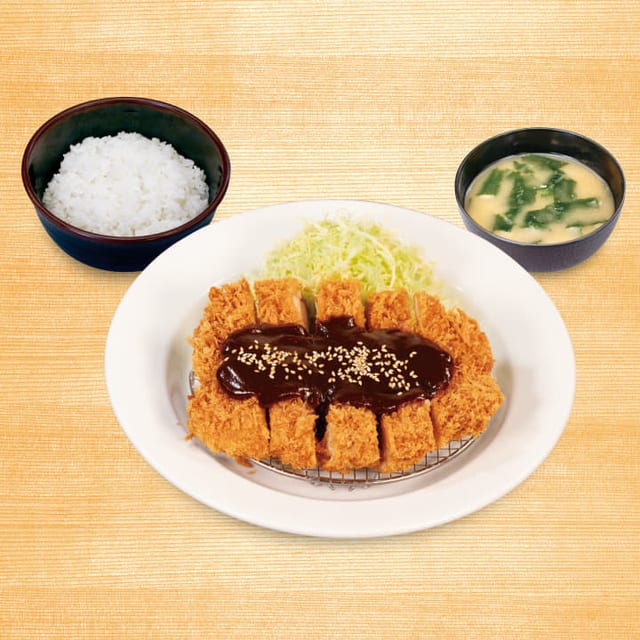 味噌ジャンボチキンかつ定食(松のや)