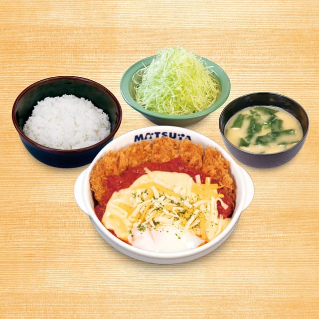 チーズうまトマロースかつ定食（松のや）