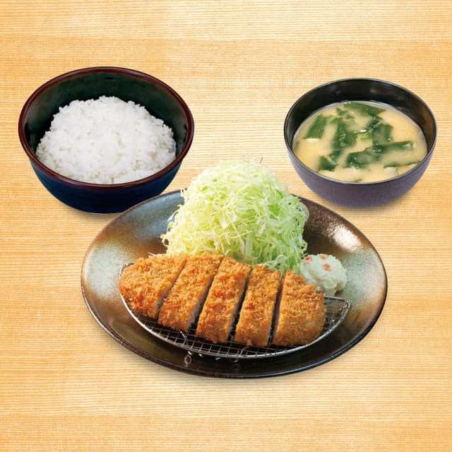 得朝ロースかつ定食(小鉢無し)(松のや)