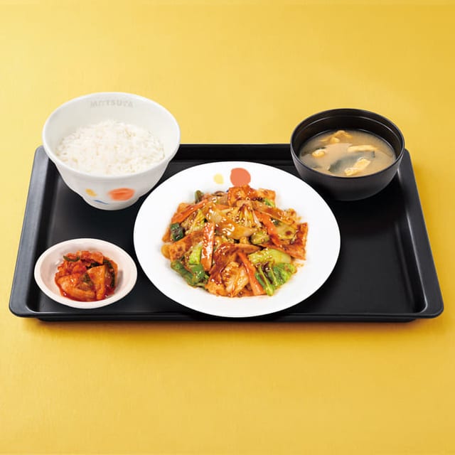 回鍋肉定食キムチ ダブル(松屋)
