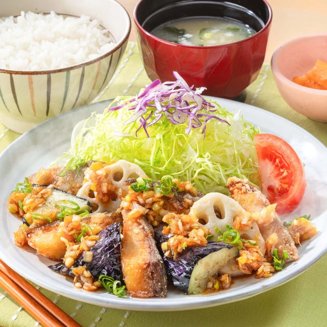 ほっけ竜田揚げ〜もろみ醤油の香味ネギだれ〜（大戸屋）