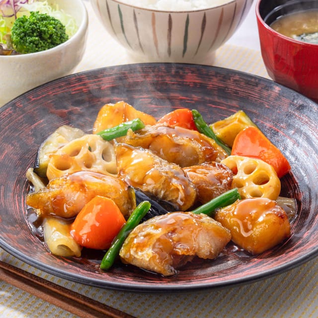 すけそう鱈と野菜の黒酢あん(大戸屋)
