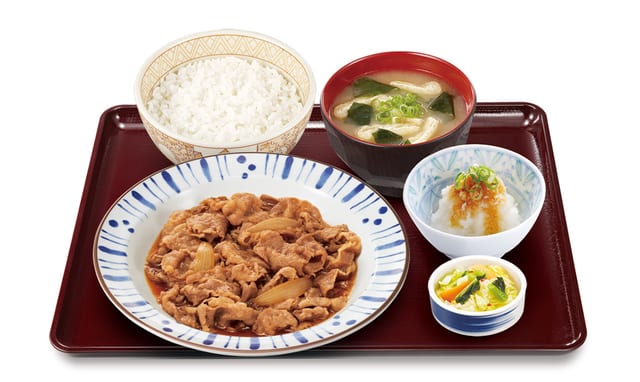 おろしポン酢牛皿定食 ミニ(すき家)
