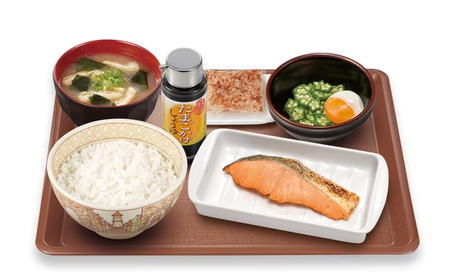 焼鮭まぜのっけ朝食 ミニ(すき家)