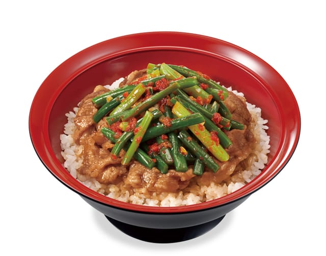 ニンニクの芽牛カルビ焼肉丼 特盛（すき家）