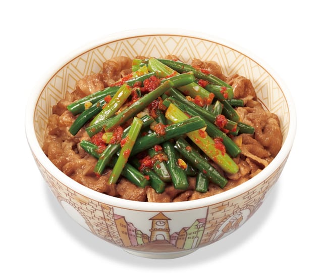 ニンニクの芽牛丼 中盛(すき家)