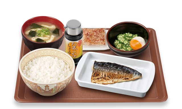塩さばまぜのっけ朝食 並盛(すき家)