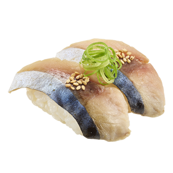 〆さば(ごま・ネギ)(スシロー)