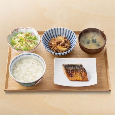 塩さば牛小鉢定食(吉野家)