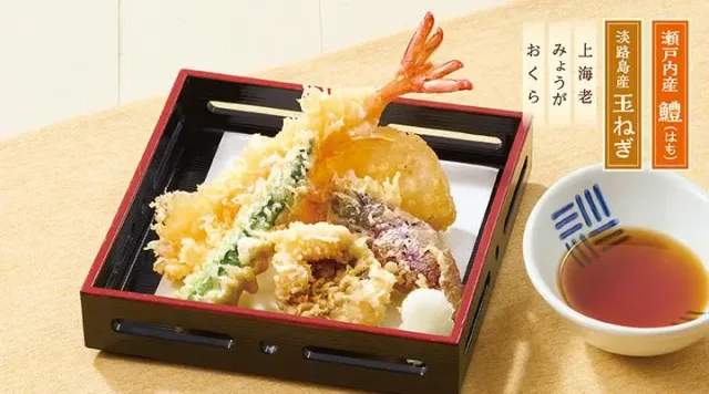 瀬戸内産鱧の季節天ぷら盛り合わせ(夢庵)
