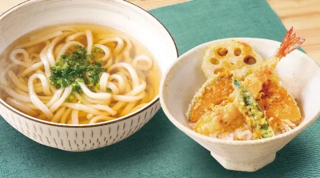 かけうどんと小天丼セット(夢庵)