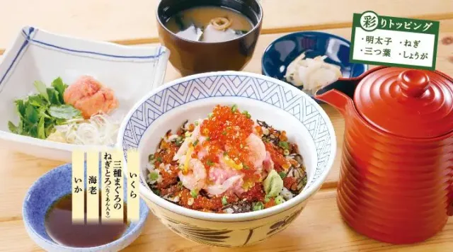 こぼれいくらの海鮮茶漬け膳(夢庵)