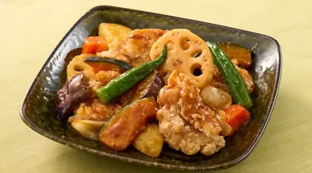 【単品】若鶏と彩り野菜の黒酢あん(若鶏4個)(夢庵)
