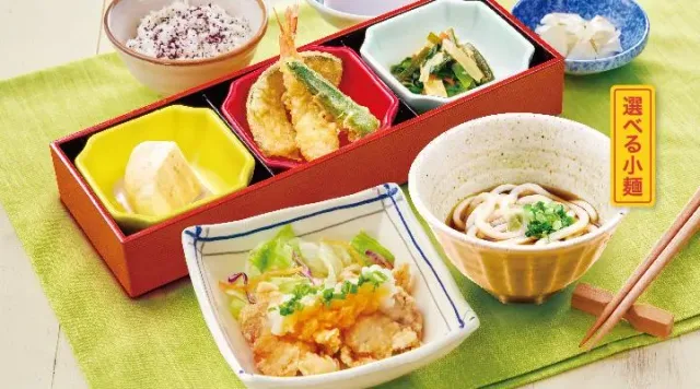 お昼の彩り和膳(竜田揚げおろしポン酢)(夢庵)