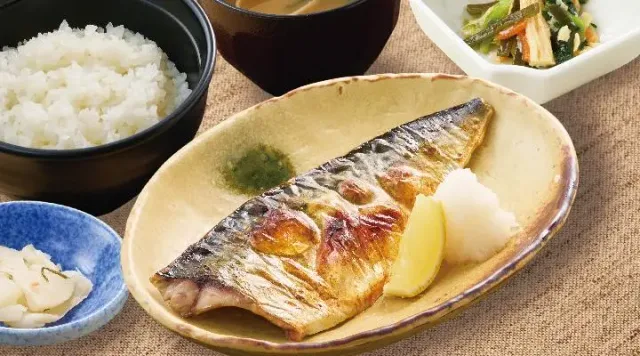 国産さば塩焼き定食(夢庵)
