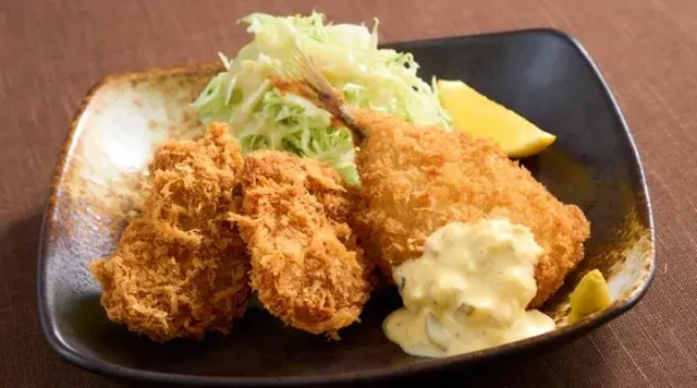 ひれかつ&長崎県産あじフライ(夢庵)